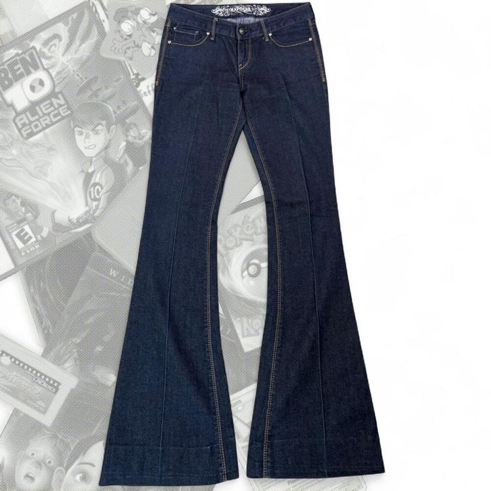 Express‎ Super Flared Bootcut Low Rise Western Denim Jeans